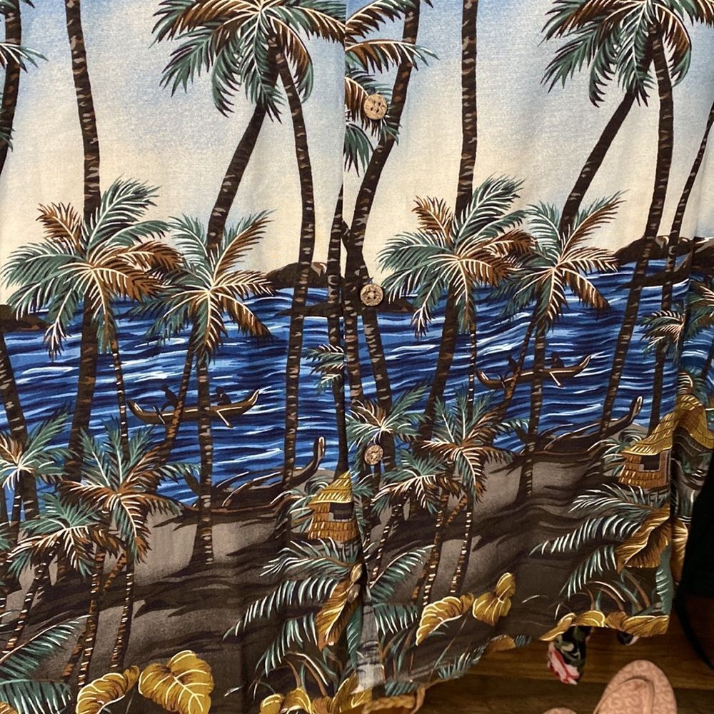 Pierre Cardin Palm Tree Button Up - Picture 5 of 6